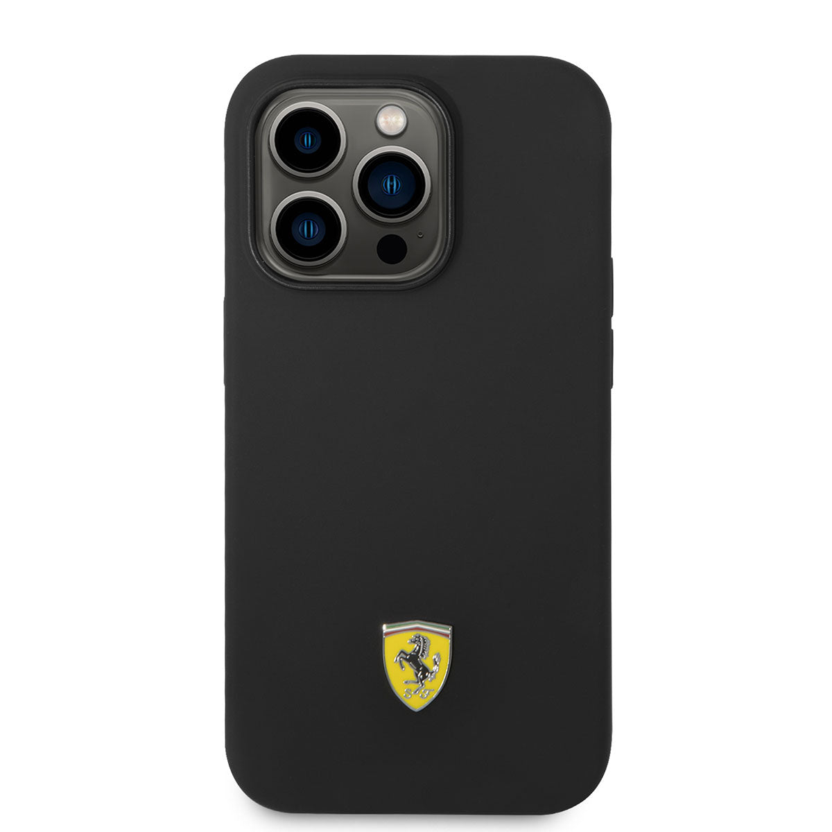 Apple iPhone 14 Pro Case Ferrari M-safe Charging Feature Silicone Metal Logo Design Cover Red