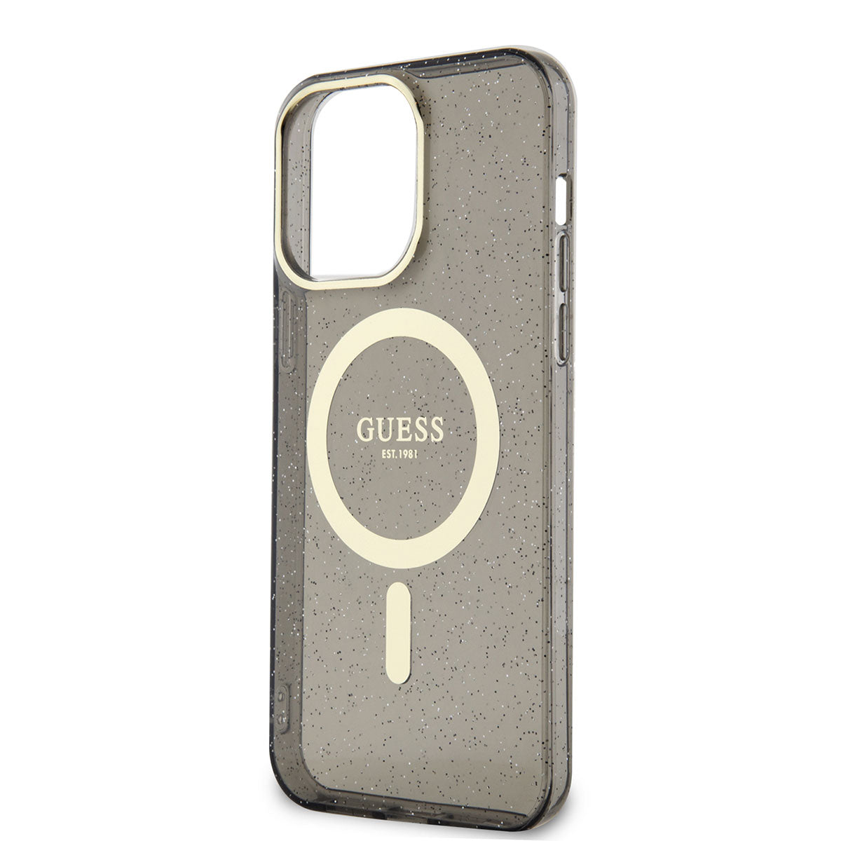 Apple iPhone 14 Pro Case GUESS M-safe Charging Glitter Cover Black