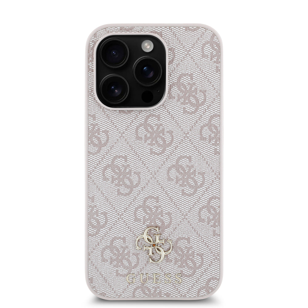 Apple iPhone 14 Pro Case Guess Original Licensed M-safe Charging Feature Small 4G Classic Cover Black