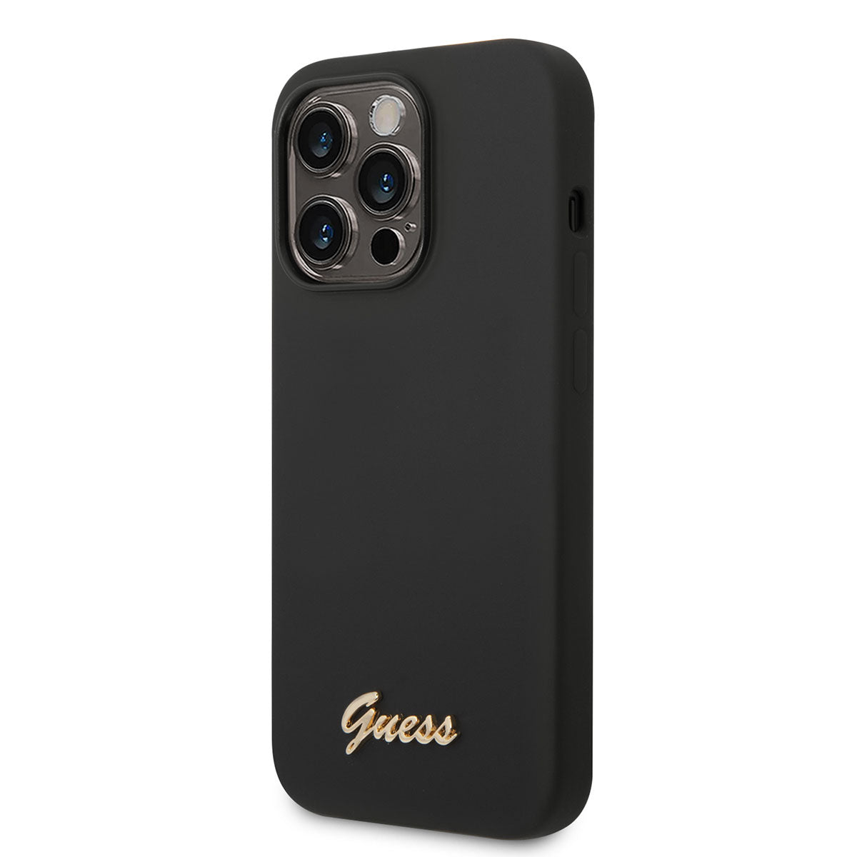 Apple iPhone 14 Pro Case GUESS Silicone Cover Black