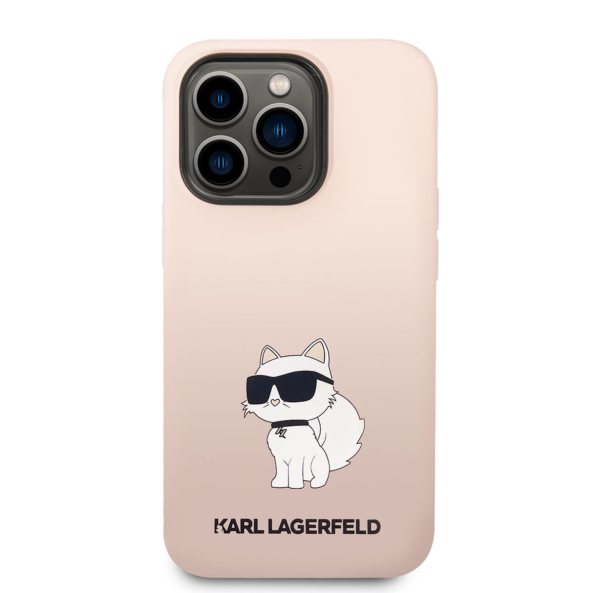 Apple iPhone 14 Pro Case Karl Lagerfeld Silicone Choupette Design Cover Pink