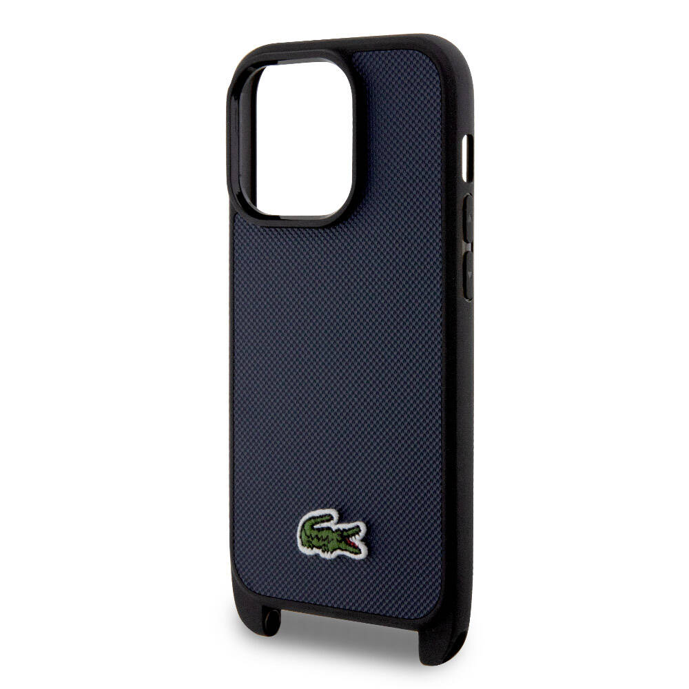 Apple iPhone 14 Pro Case Lacoste Original Licensed PU Pique Patterned Back Surface Strap Iconic Crocodile Woven Logo Cover Green