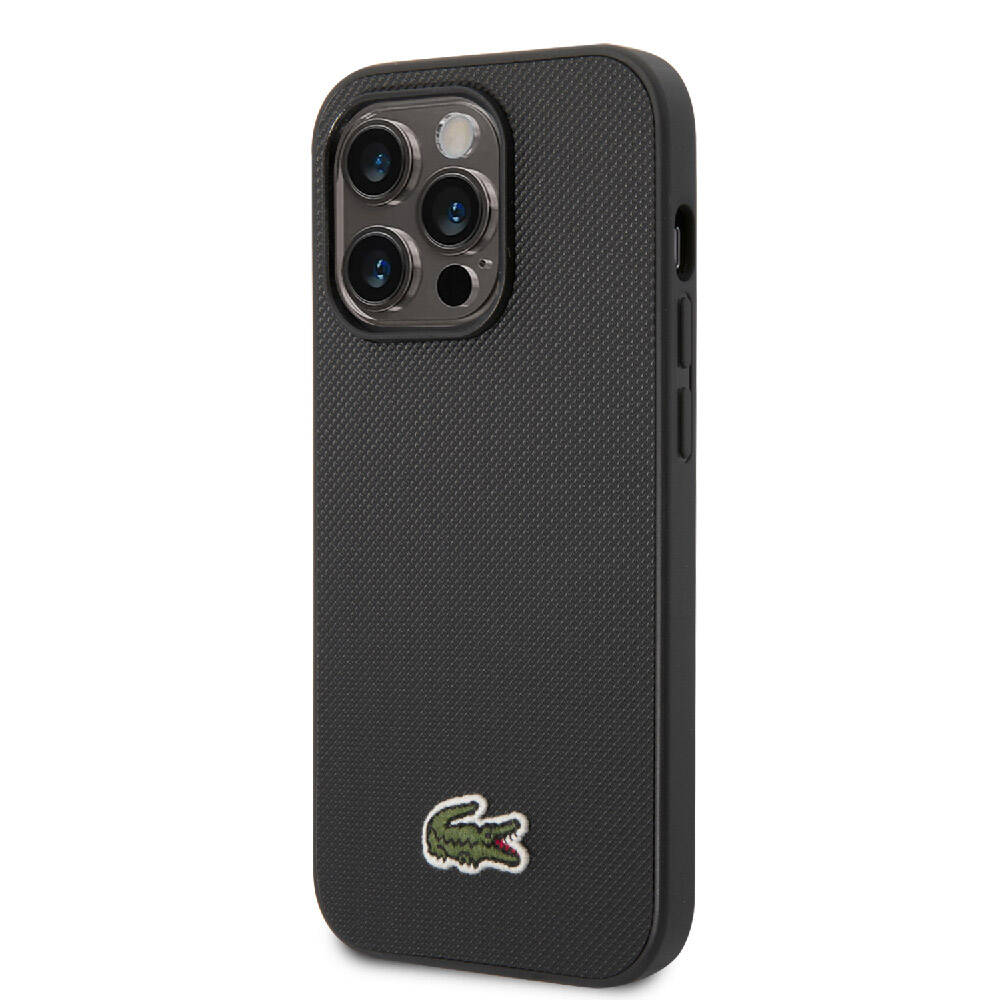 Apple iPhone 14 Pro Case Lacoste Original Licensed PU Pique Patterned Back Surface Iconic Crocodile Woven Logo Cover Green