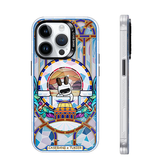 Apple iPhone 14 Pro Kılıf M-safe Şarj Özellikli Benks Casebang Memory & Meditation Kapak Beyaz