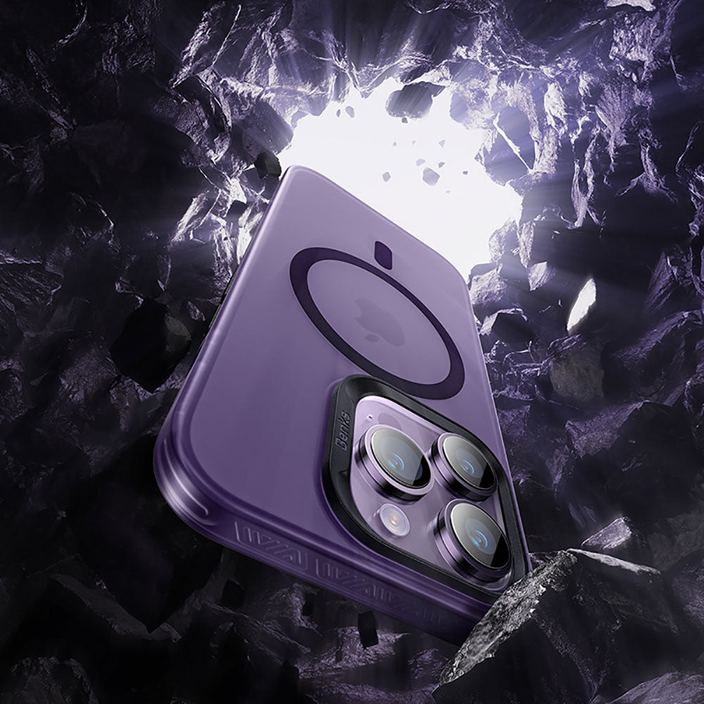 Apple iPhone 14 Pro Case M-Safe Charging Feature Benks Lucid Armor Cover Deep Purple