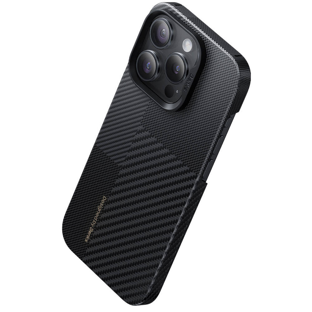 Apple iPhone 14 Pro Case M-safe Charging Carbon Fiber Benks Montage ArmorAir Kevlar Cover Black