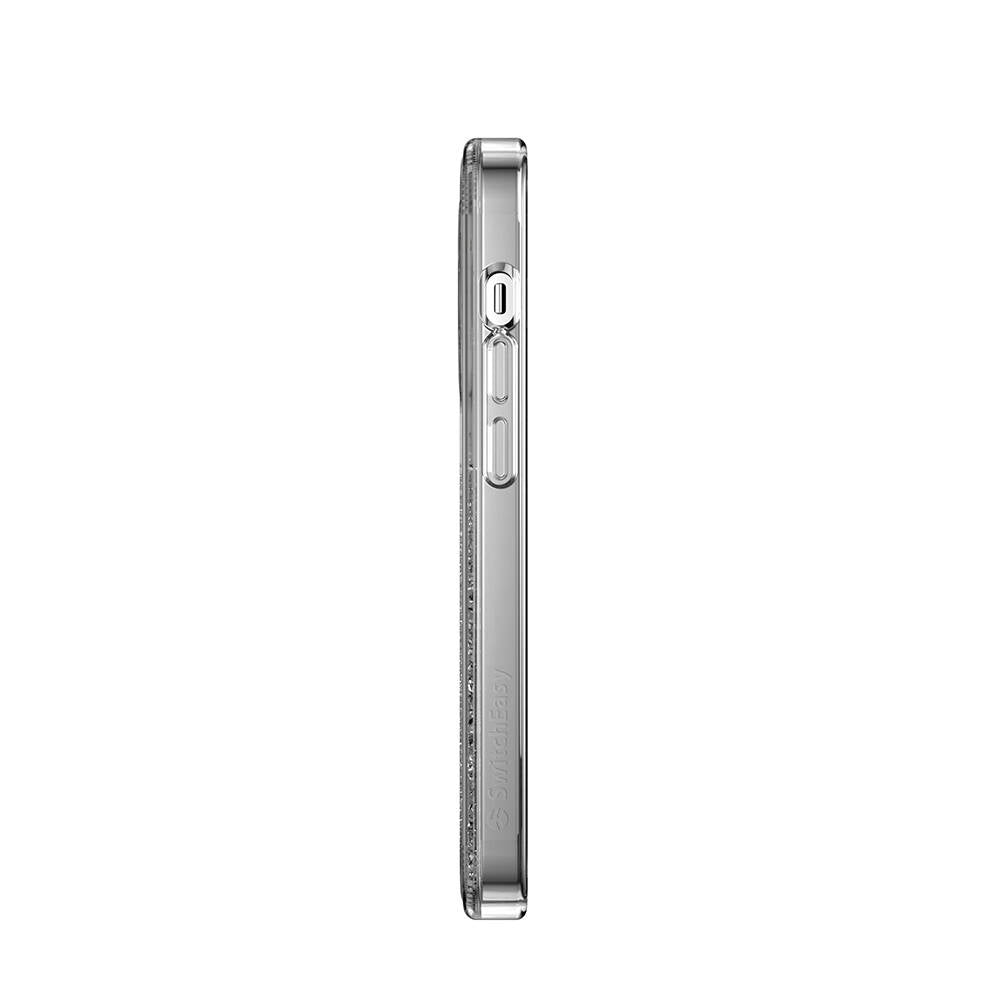 Apple iPhone 14 Pro Kılıf M-safe Şarj Özellikli Parlayan Simli Şeffaf Lisanslı Switcheasy Starfield-M Kapak Mavi