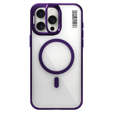 Apple iPhone 14 Pro Kılıf M-safe Şarj Özellikli Sararma Önleyici Youngkit Crystal Grid Kapak