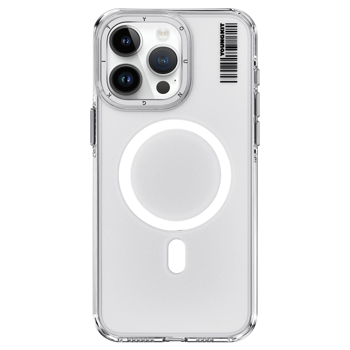 Apple iPhone 14 Pro Case M-safe Charging Transparent Youngkit Crystal Shield Series Cover Black