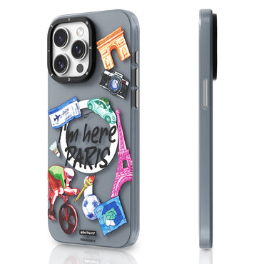 Apple iPhone 14 Pro Kılıf M-safe Şarj Özellikli Youngkit in Paris Serisi Kapak Gri