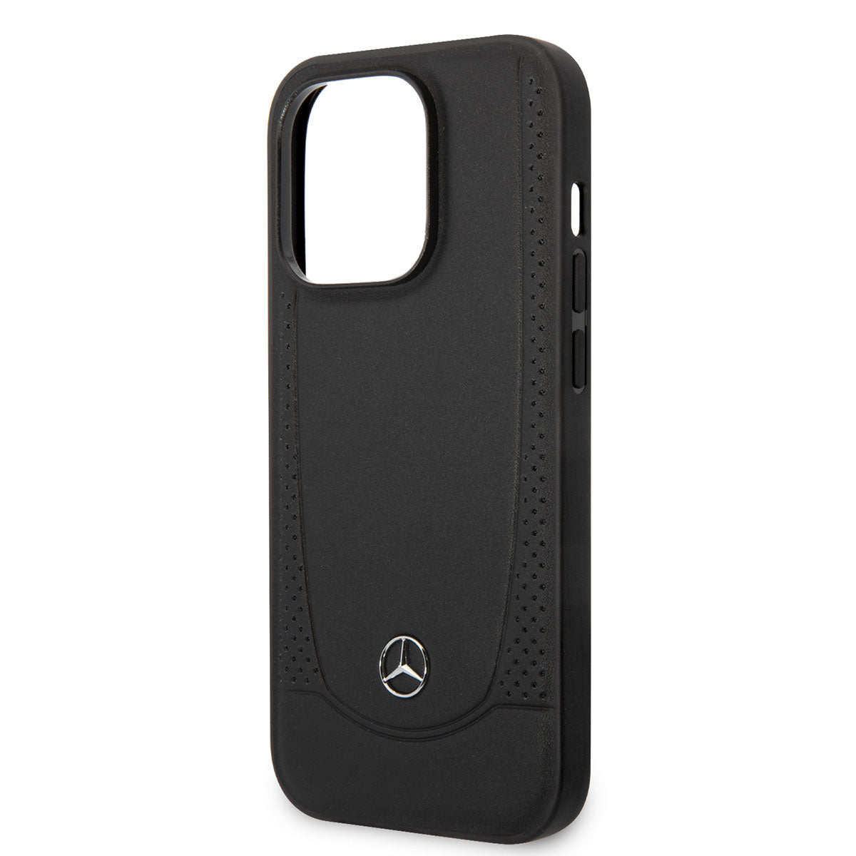 Apple iPhone 14 Pro Case Mercedes Benz M-safe Charging-Enabled Urban Leather Cover Black