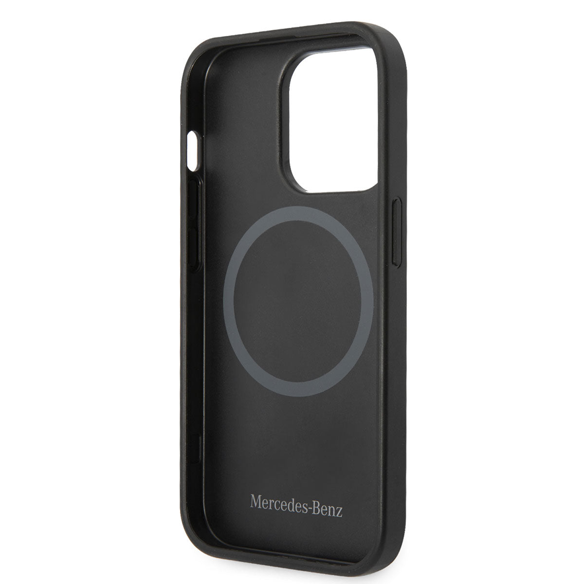 Apple iPhone 14 Pro Case Mercedes Benz M-safe Charging-Enabled Urban Leather Cover Black