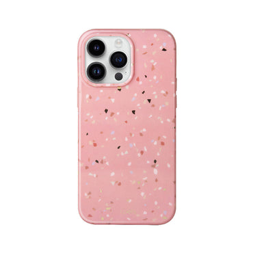 Apple iPhone 14 Pro Case Mosaic Patterned Coehl Terrazzo Cover Gray