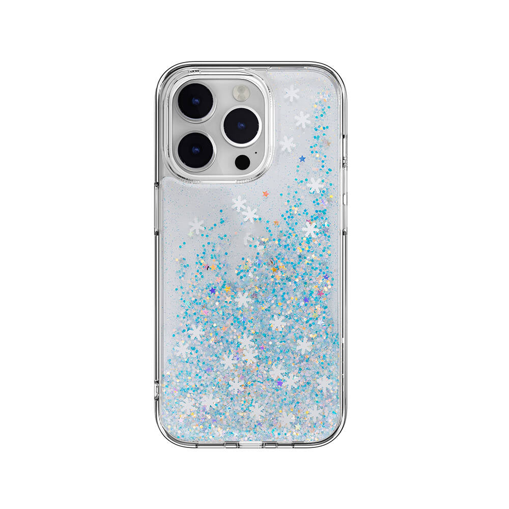 Apple iPhone 14 Pro Case Shining Glitter Transparent Licensed Switcheasy Starfield Cover Blue