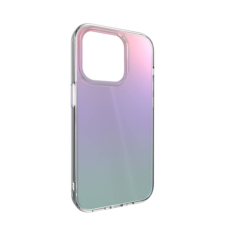 Apple iPhone 14 Pro Kılıf Renk Geçişli Kenarları Şeffaf Tasarımlı Lisanslı Switcheasy Crush Plus Kapak Starlight