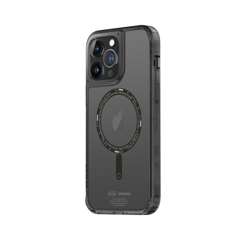 Apple iPhone 14 Pro Case SkinArma Transparent Airbag Design M-safe Charging Feature Saido Cover Smoke