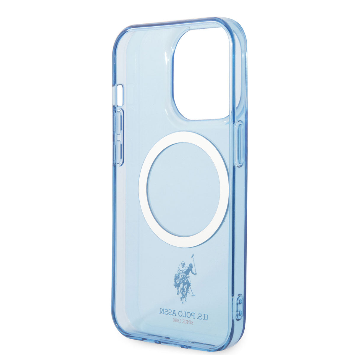 Apple iPhone 14 Pro Case US POLO ASSN. Transparent Design Cover with M-safe Charging Function Colorless