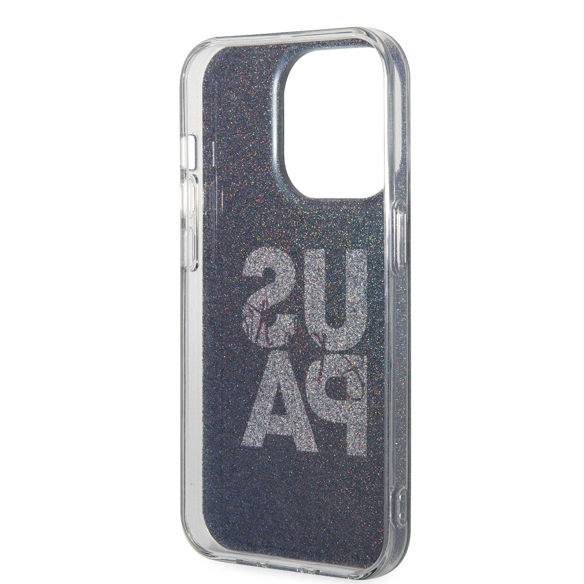 Apple iPhone 14 Pro Case US POLO ASSN. Glitter Shiny Alphabet Design Cover Red