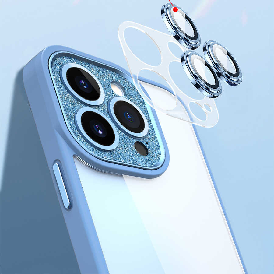 Apple iPhone 14 Pro Case Wiwu GCC-105 Lens Protection Colorful Edge Transparent Back Multicolor Cover White