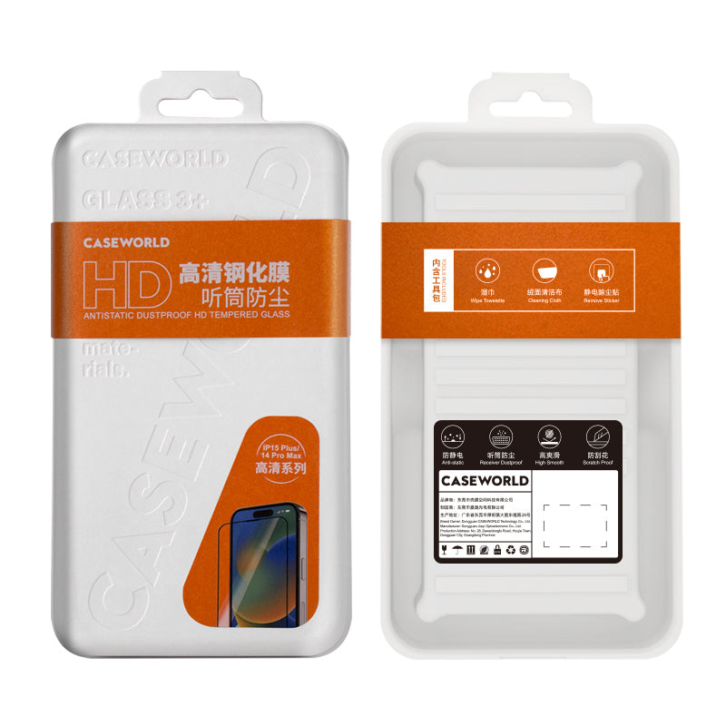 Apple iPhone 14 Pro Max CaseWorld HD Serisi 0.33mm Temperli Cam Ekran Koruyucu Şeffaf