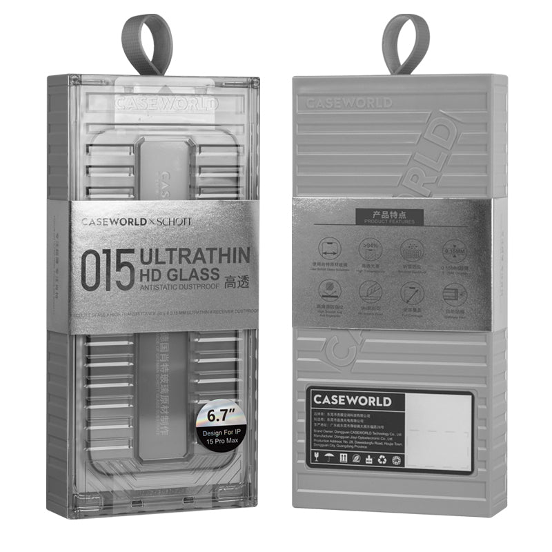 Apple iPhone 14 Pro Max CaseWorld Ultra-Thin Serisi 0.15mm HD Cam Ekran Koruyucu + Uygulama Aparatlı Şeffaf