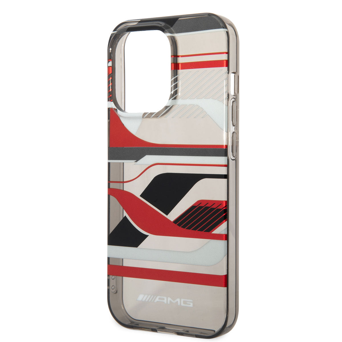 Apple iPhone 14 Pro Max Case AMG Transparent Graphic Design Cover Black-Red