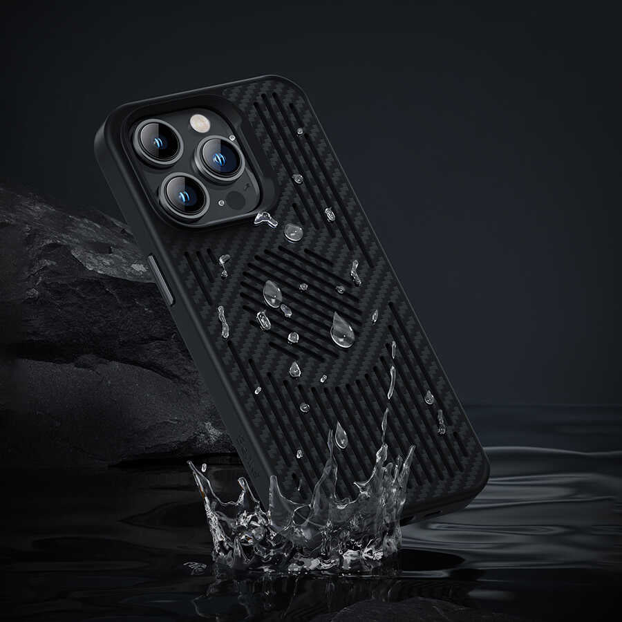 Apple iPhone 14 Pro Max Case Benks Magnetic Cooling Kevlar Phone Case Black