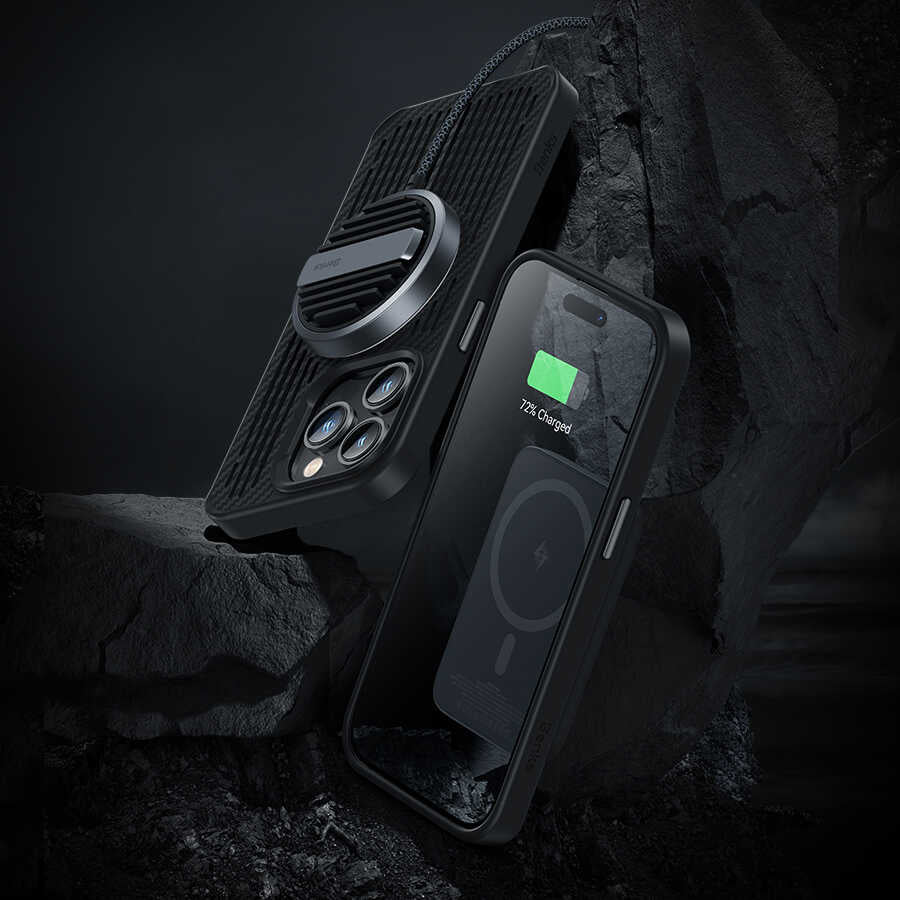 Apple iPhone 14 Pro Max Case Benks Magnetic Cooling Kevlar Phone Case Black