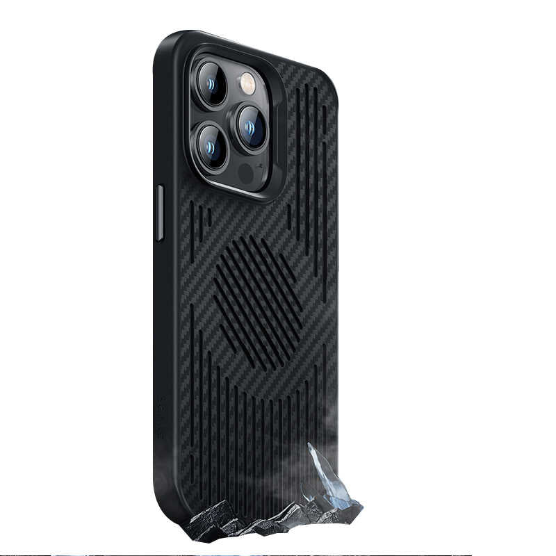 Apple iPhone 14 Pro Max Case Benks Magnetic Cooling Kevlar Phone Case Black