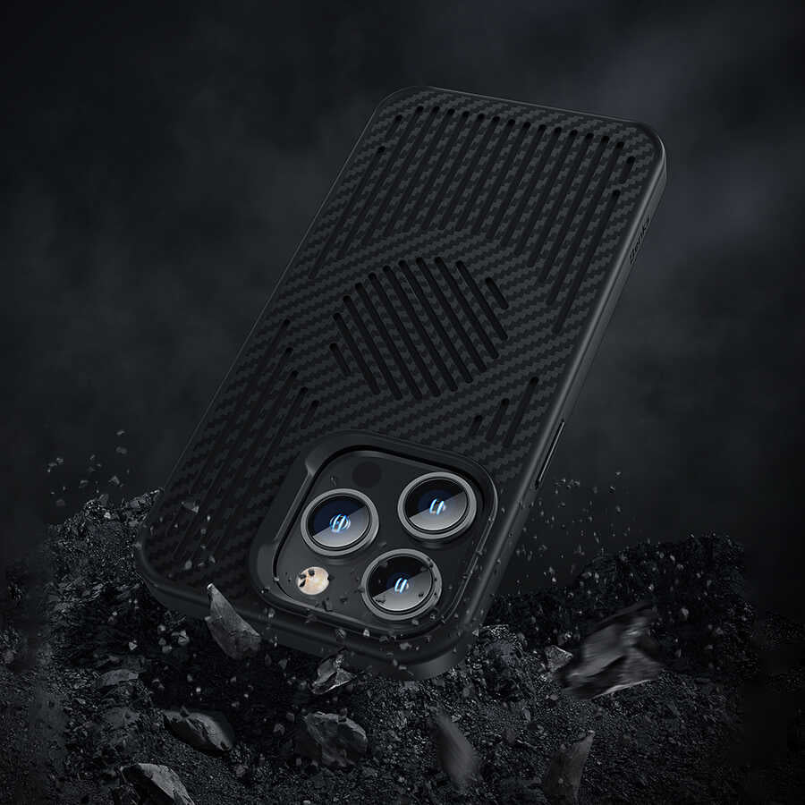 Apple iPhone 14 Pro Max Case Benks Magnetic Cooling Kevlar Phone Case Black