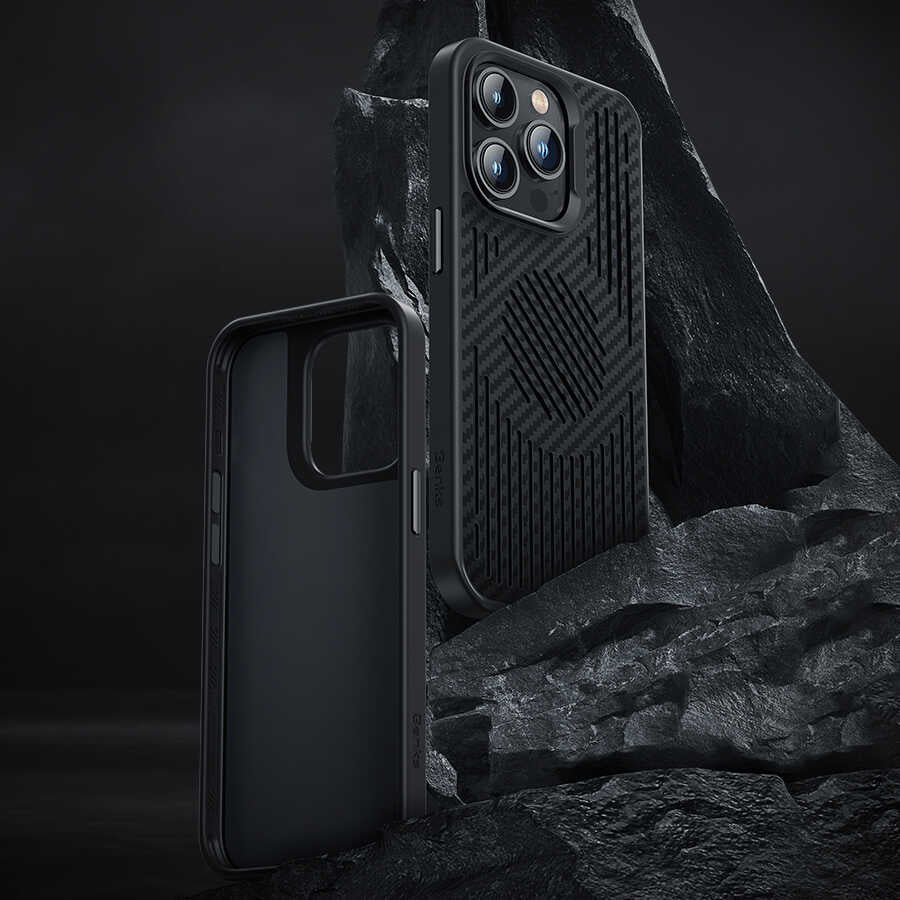 Apple iPhone 14 Pro Max Case Benks Magnetic Cooling Kevlar Phone Case Black