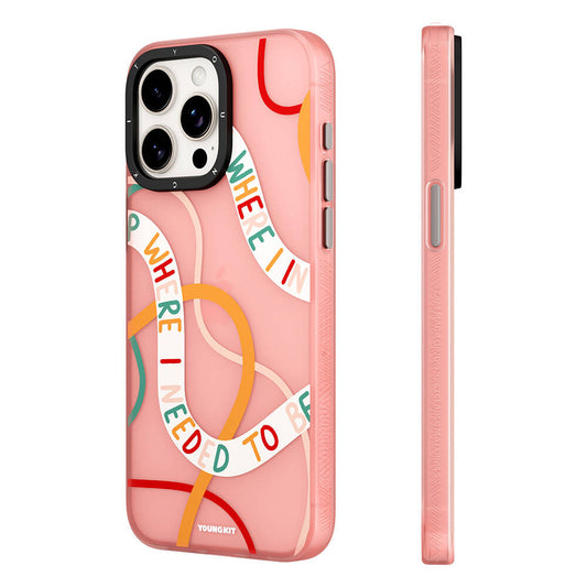 Apple iPhone 14 Pro Max Kılıf Bethany Green Tasarımlı Youngkit Sweet Language Kapak Rose Gold