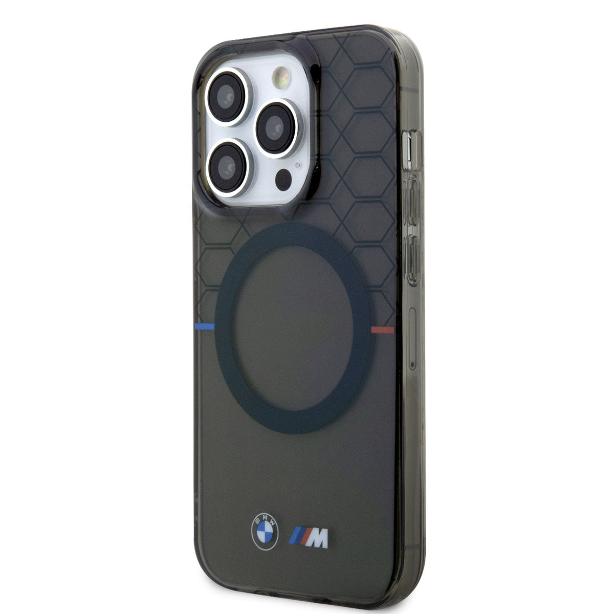 Apple iPhone 14 Pro Max Case BMW M-safe Charging Transparent M Design Cover Gray