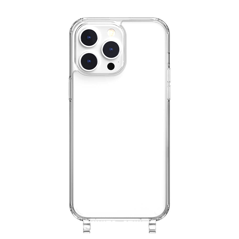 Apple iPhone 14 Pro Max Kılıf Boyun Askılı Şok Önleyicili Şeffaf Lisanslı Switcheasy Play Kapak Lacivert