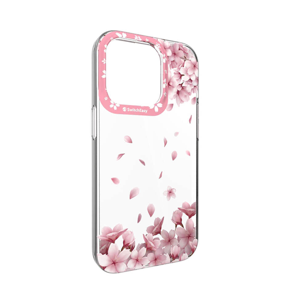 Apple iPhone 14 Pro Max Kılıf Çift IMD Baskılı Lisanslı Switcheasy Artist Sakura Kapak Pembe