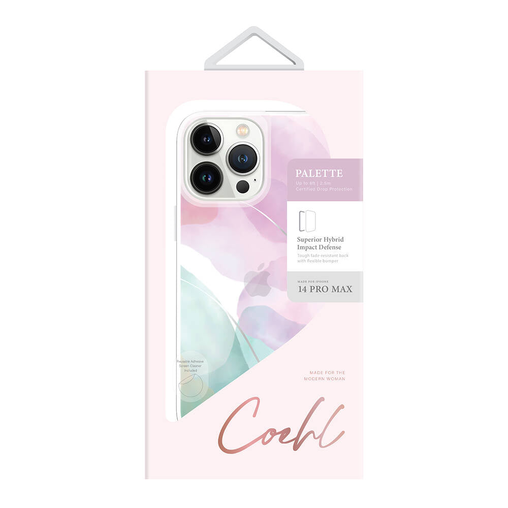 Apple iPhone 14 Pro Max Case Wavy Line Patterned Coehl Palette Cover Lilac