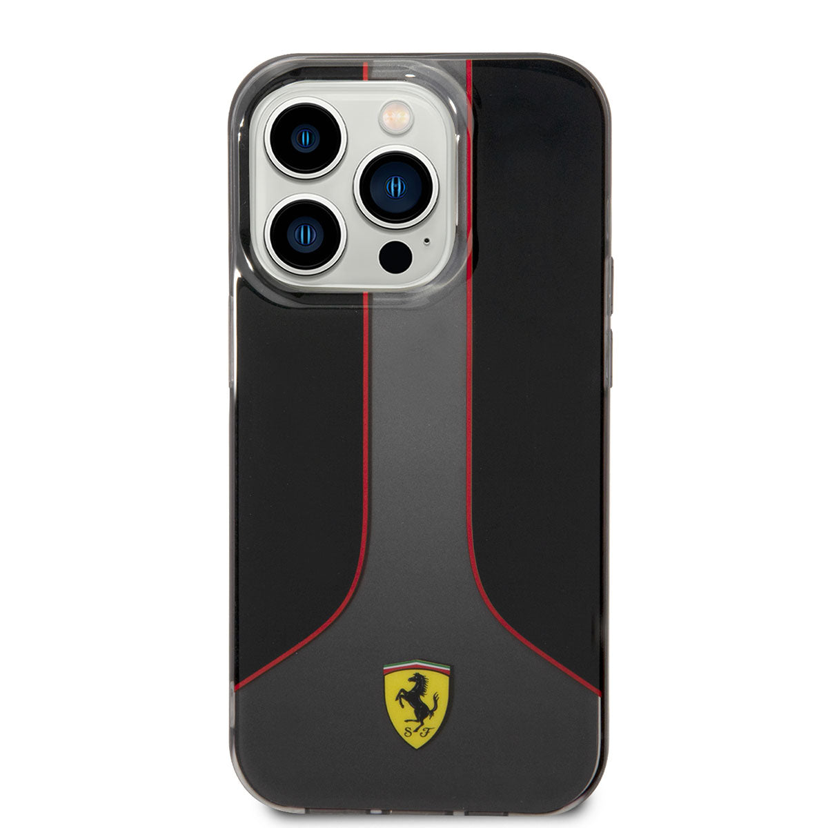 Apple iPhone 14 Pro Max Case Ferrari Gradient Printed Design Cover Black