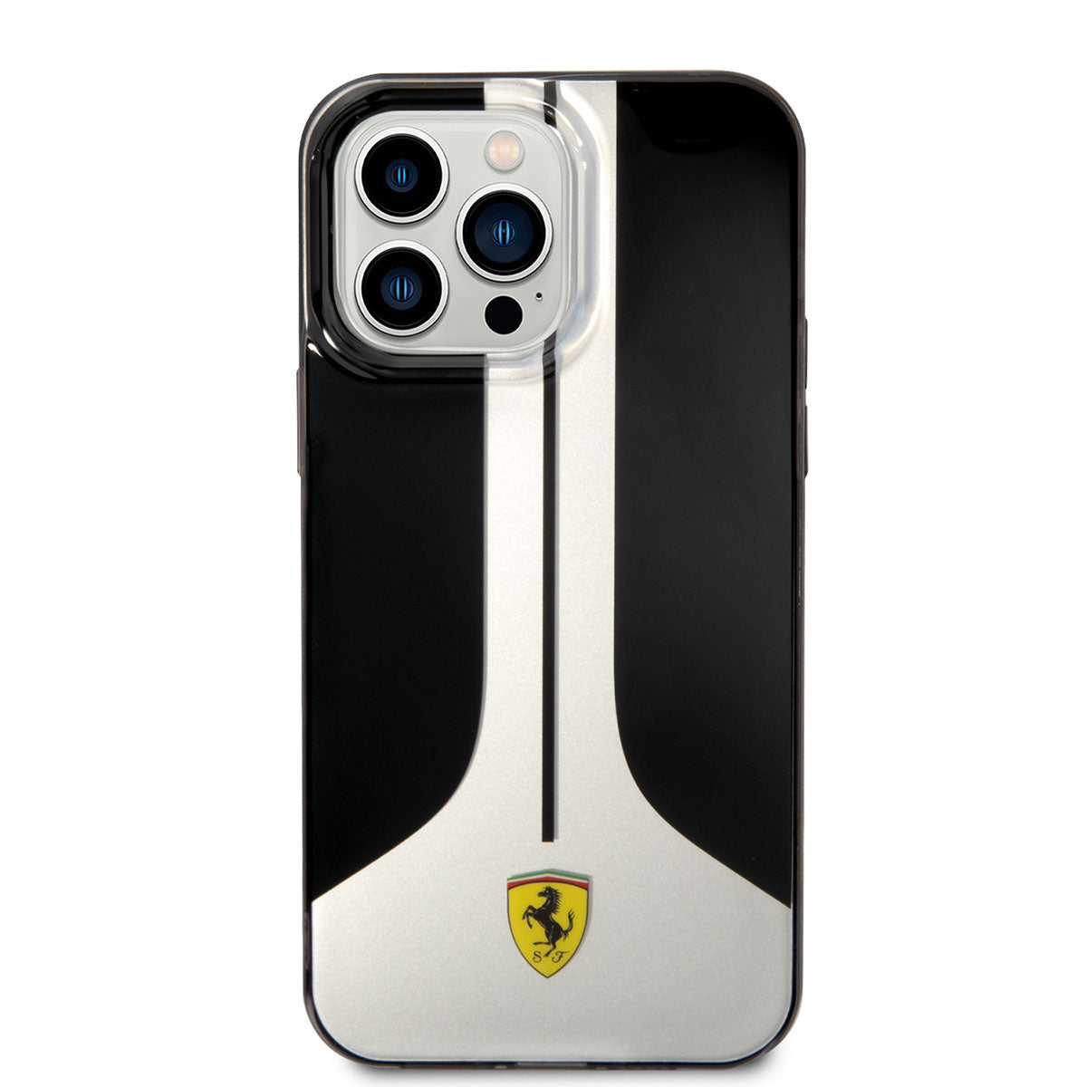 Apple iPhone 14 Pro Max Kılıf Ferrari Orjinal Lisanslı 296 Çizgili Dizayn Kapak Siyah
