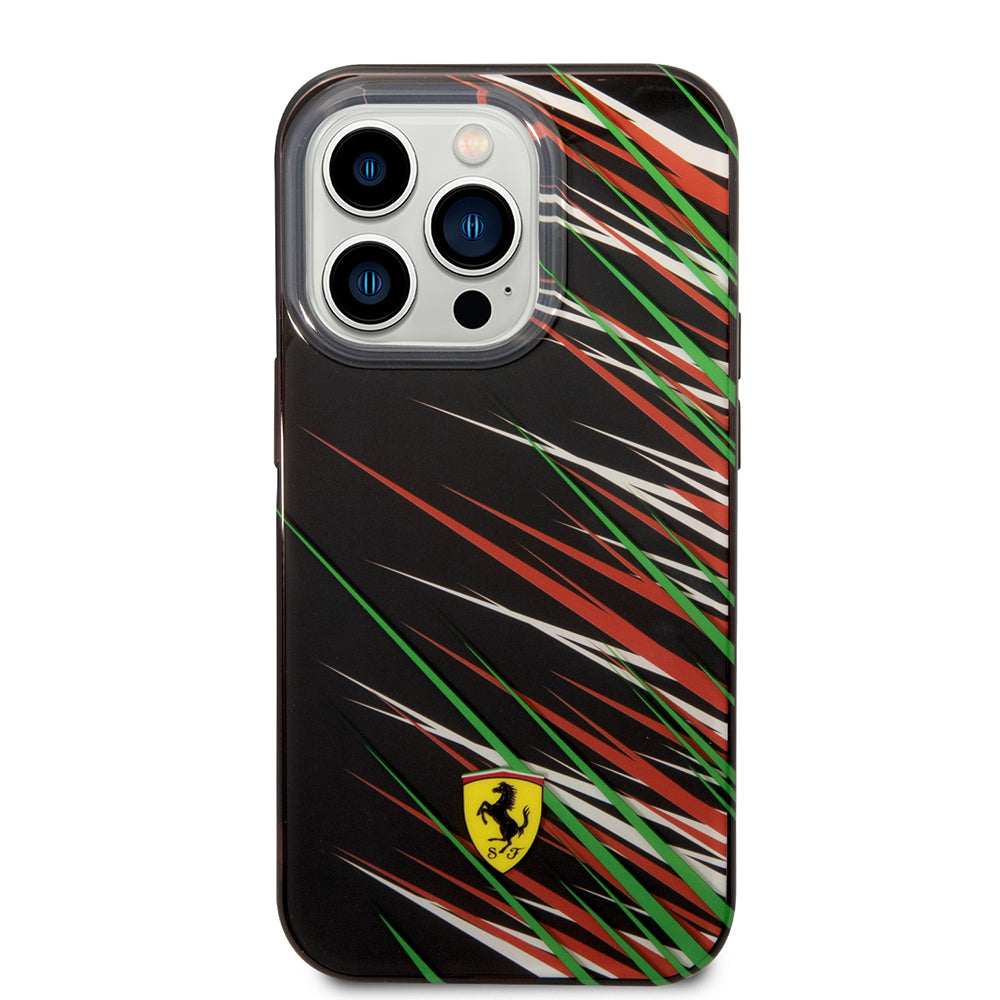 Apple iPhone 14 Pro Max Case Ferrari Original Licensed Print Logo Grass Pattern Cover Red