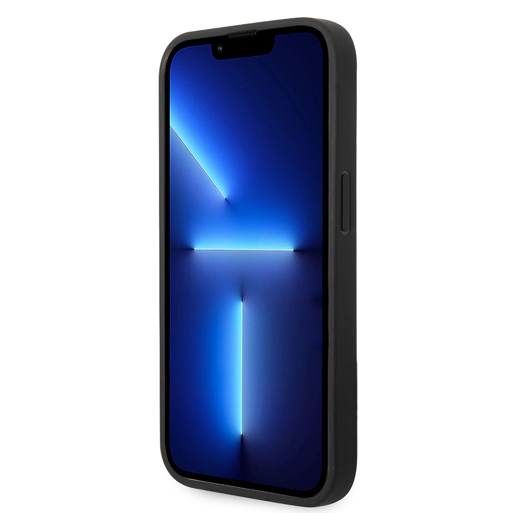 Apple iPhone 14 Pro Max Kılıf Ferrari Orjinal Lisanslı Deri Arka Yüzey Metal Logolu Şerit Tasarımlı Kapak Kahverengi