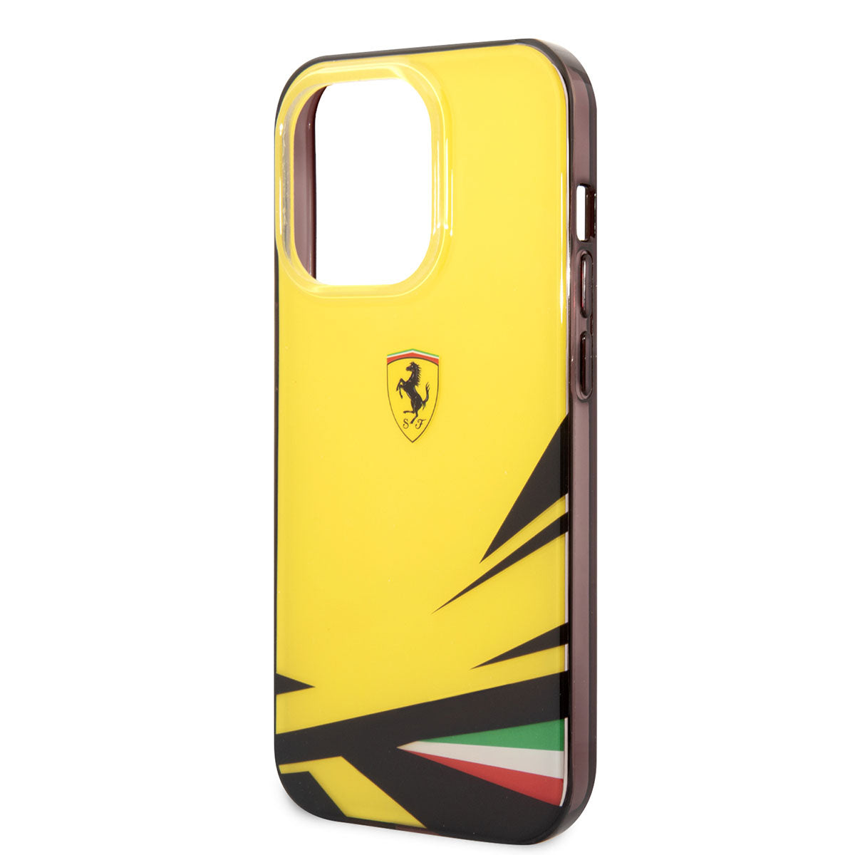 Apple iPhone 14 Pro Max Case Ferrari Yellow Italian Flag Printed Design Cover Yellow