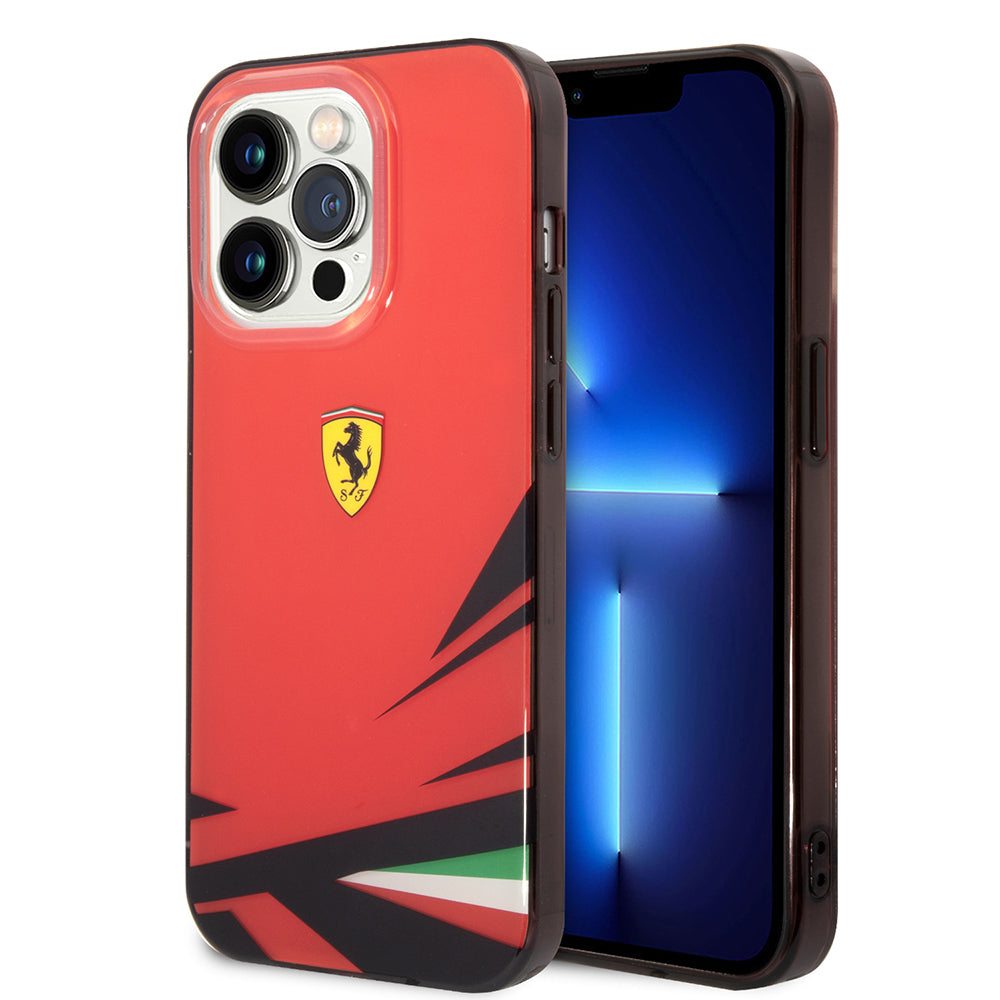 Apple iPhone 14 Pro Max Case Ferrari Yellow Italian Flag Printed Design Cover Yellow