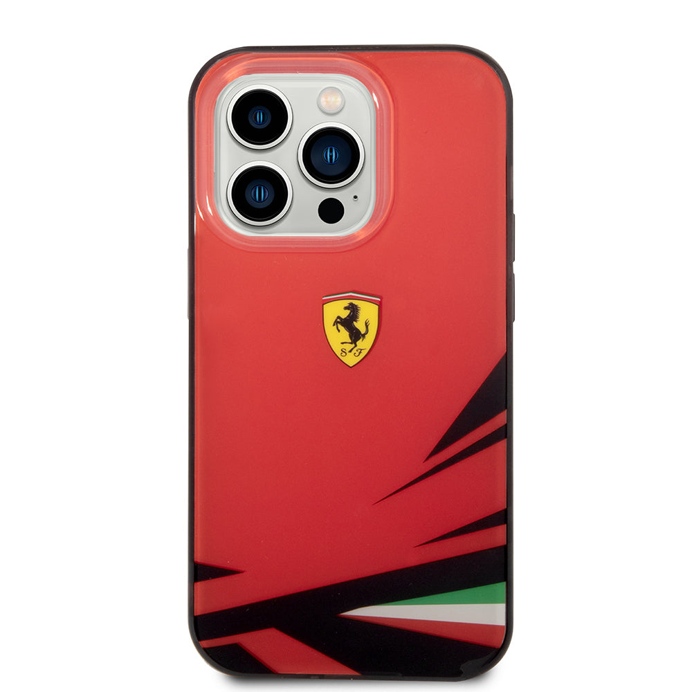 Apple iPhone 14 Pro Max Case Ferrari Yellow Italian Flag Printed Design Cover Yellow