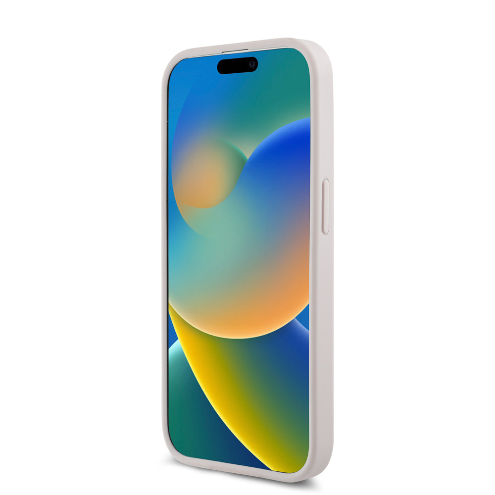 Apple iPhone 14 Pro Max Kılıf Guess Orjinal Lisanslı M-safe Şarj Özellikli Small 4G Classic Kapak Pembe