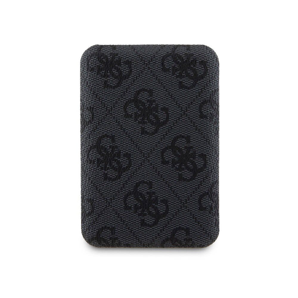 Apple iPhone 14 Pro Max Case Guess Original Licensed M-safe Charging Feature Text Logo 4G Patterned Cover + Powerbank 5000mAh 2in1 Set Black