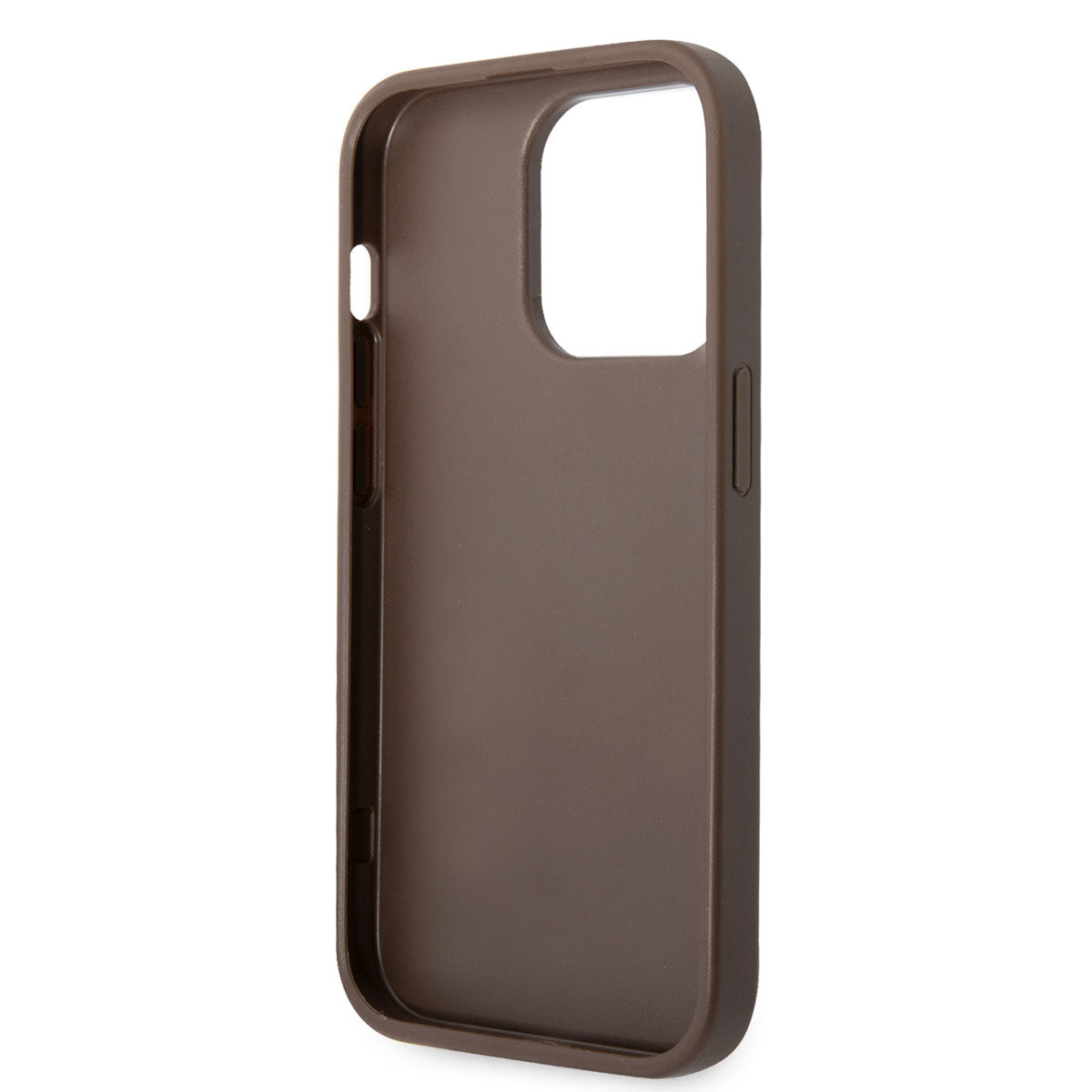 Apple iPhone 14 Pro Max Case GUESS PU Leather Large Metal Logo Design Cover Brown