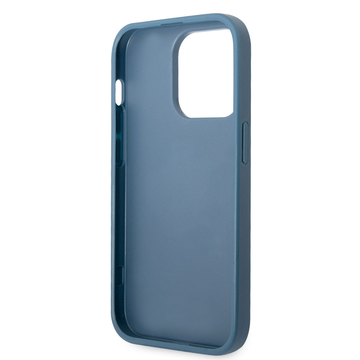 Apple iPhone 14 Pro Max Case GUESS PU Leather Large Metal Logo Design Cover Blue