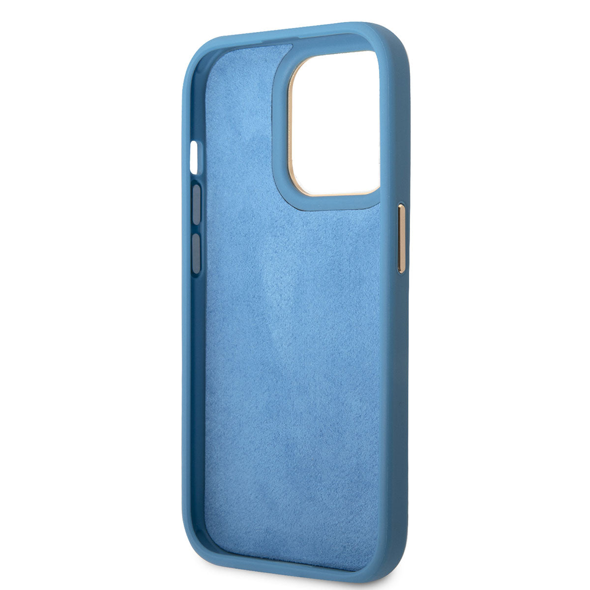 Apple iPhone 14 Pro Max Case GUESS PU Leather Metal Logo Design Cover Blue