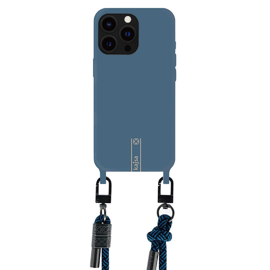 Apple iPhone 14 Pro Max Kılıf Kajsa Missy And Match Klasik İp Askılı Kapak Siyah