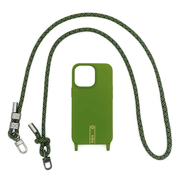 Apple iPhone 14 Pro Max Kılıf Kajsa Missy And Match Klasik İp Askılı Kapak Mavi